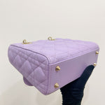 将图片加载到图库查看器，Christian Dior My Lady ABCDior Small Lilac Lambskin, Gold-tone Hardware - Small
