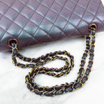 将图片加载到图库查看器，Chanel Timeless Classic Medium M/L 16C Iridescent Purple Rainbow Hardware
