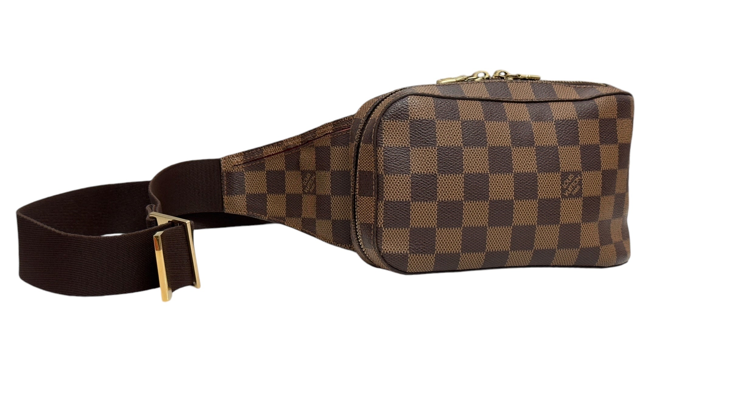 Louis Vuitton Geronimo Waist Bag Damier Ebene Gold-tone