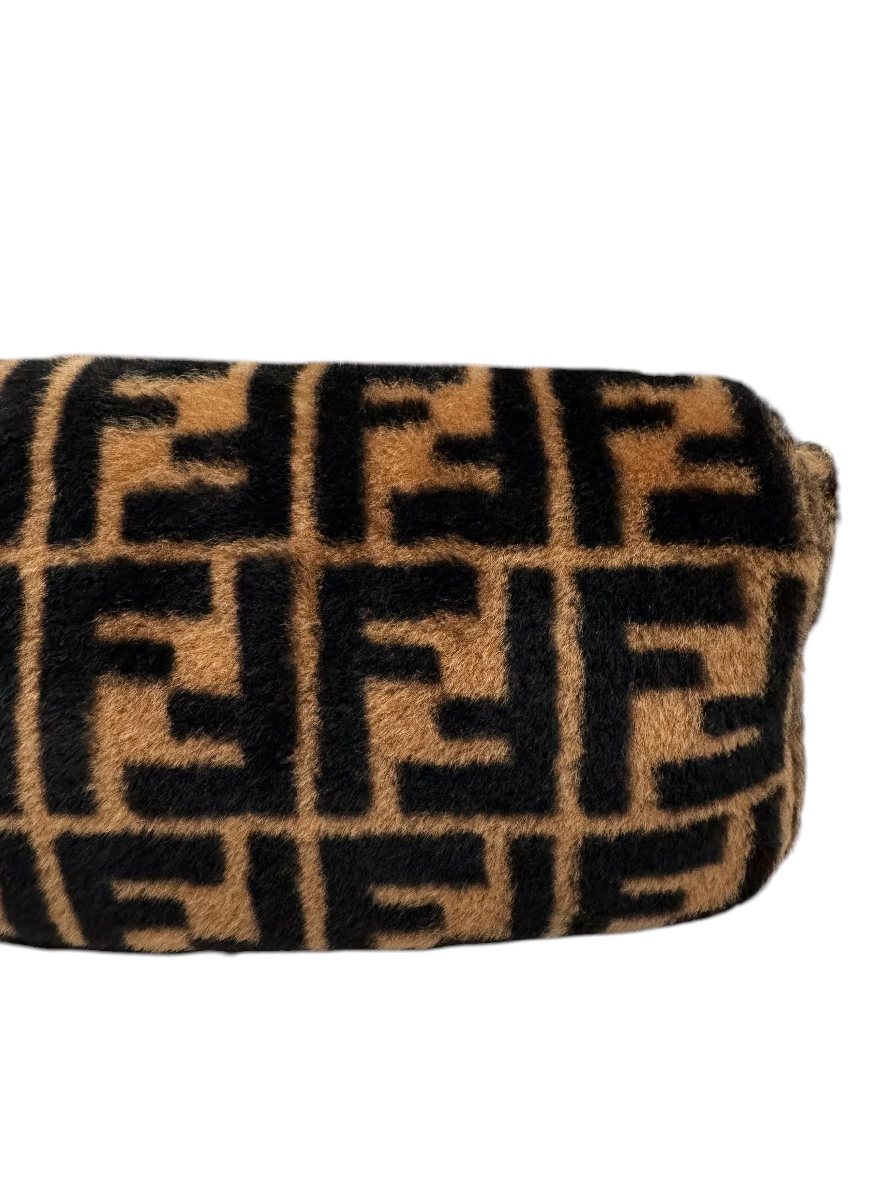 Fendi Baguette Shearling Gold-tone Hardware