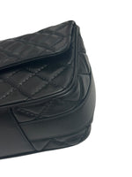 将图片加载到图库查看器，Chanel Easy Carry Flap Bag Black Lambskin Silver-tone Hardware
