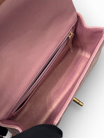将图片加载到图库查看器，Chanel Mini Top Handle Iridescent Pink Lambskin Gold-tone Hardware
