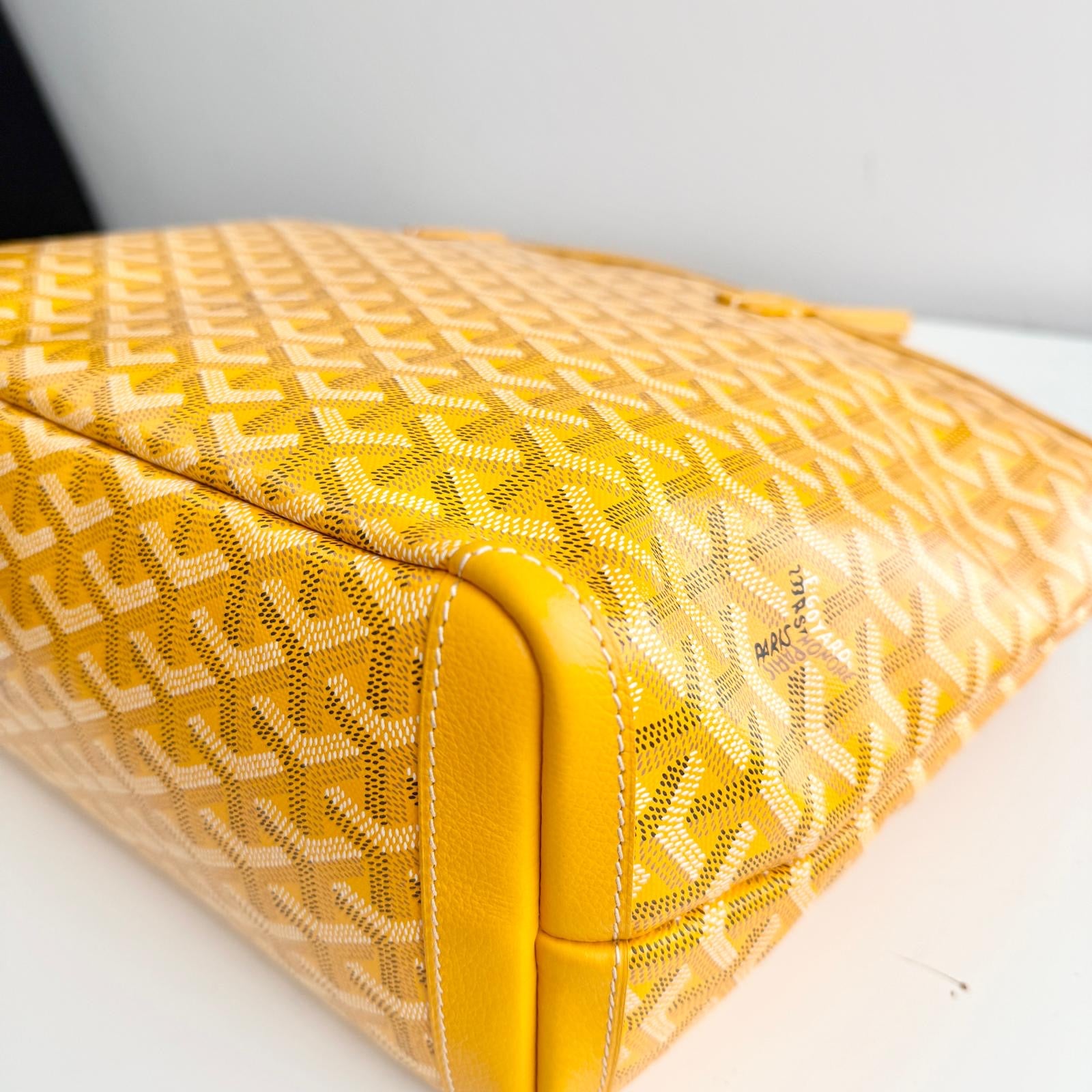 Goyard Artois PM Tote Yellow Goyardine Canvass