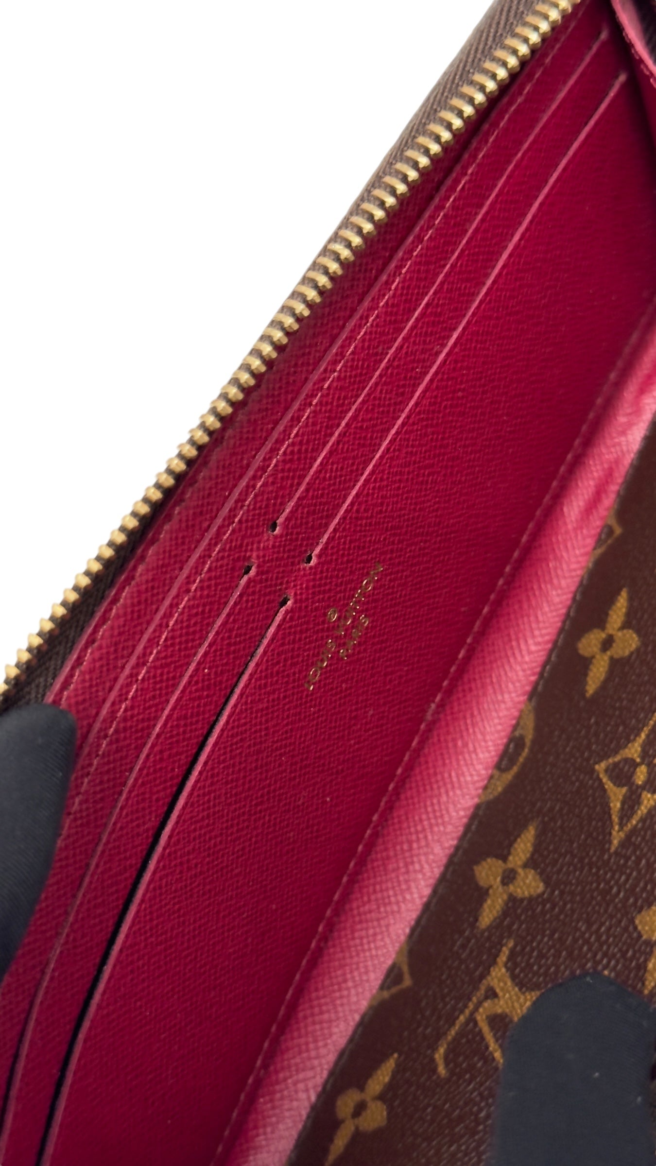 Louis Vuitton Clemence Wallet Monogram Cerise