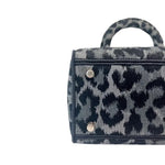 将图片加载到图库查看器，Christian Dior Lady D-Lite Medium Grey and Black Leopard Pattern Mizza Embroidery  Gold-tone Hardware
