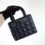 Load image into Gallery viewer, Christian Dior Lady Dior Diamond Motif Black Ultramatte Small
