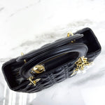 Load image into Gallery viewer, Lady dior lambskin cannage medium black ghw

