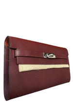 将图片加载到图库查看器，Hermès Kelly To Go Bordeaux Veau Togo Leather Palladium Hardware
