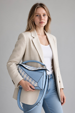 Load image into Gallery viewer, Loewe Puzzle Bag Medium, Sky Blue Calfskin
