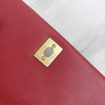 Load image into Gallery viewer, Chanel Coco Handle Small Red Caviar Gold-tone Hardware
