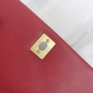 Chanel Coco Handle Small Red Caviar Gold-tone Hardware