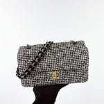 将图片加载到图库查看器，Chanel Shoulder Bag Houndstooth Tweed
