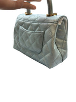 Charger l&#39;image dans la galerie, Chanel Coco Handle Extra Mini Quilted Iridescent Blue Caviar Gold-tone Hardware
