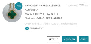 Van Cleef and Arpels Vintage Alhambra 1 Motif Necklace