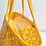将图片加载到图库查看器，Goyard Artois PM Tote Yellow Goyardine Canvass
