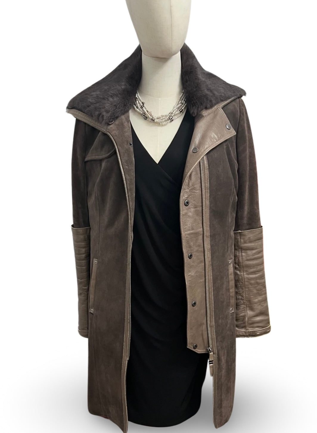 Rudsak Leather and Fur Coat