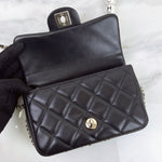 Load image into Gallery viewer, Chanel Precious Pearls Mini Flap Black Lambskin Light Gold-tone Hardware
