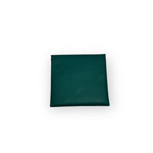 Hermes Bastia Coin Purse Malachite Epsom, Palladium-plated Hardware