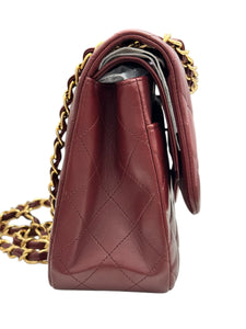 Chanel Timeless Classic Jumbo Burgundy Lambskin Gold-tone Hardware