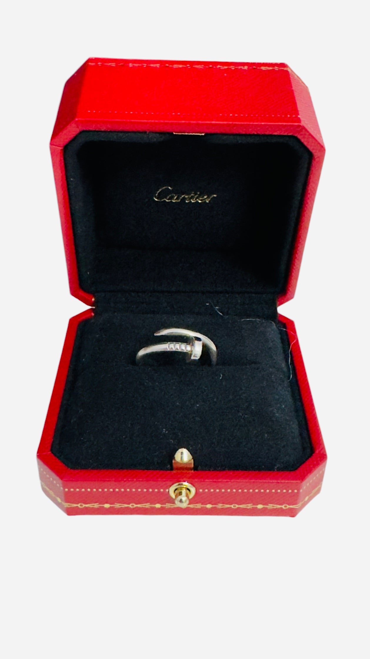 Cartier Classic Juste Un Clou Ring White Gold Size 54/6.5