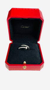 Cartier Classic Juste Un Clou Ring White Gold Size 54/6.5