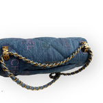 Load image into Gallery viewer, Chanel Classic Mini Rectangle 22P Blue Denim Mood, Gold-tone Hardware
