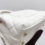 Load image into Gallery viewer, Chanel Coco Handle Mini White Caviar Gold-tone Hardware
