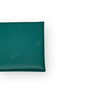 Hermes Bastia Coin Purse Malachite Epsom, Palladium-plated Hardware