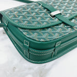 Load image into Gallery viewer, Goyard Belvedere PM Green Goyardine Canvass Palladium Hardware
