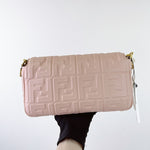 Load image into Gallery viewer, Fendi Medium Nappa FF 1974 Embossed Baguette Rose Pink, Gold-tone Hardware
