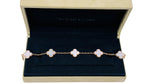 Load image into Gallery viewer, Van Cleef and Arpels Vintage Alhambra Bracelet, 5 Motifs, 18K Yellow Gold, Mother of Pearl
