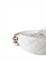 将图片加载到图库查看器，Chanel Half Moon Mesh Bag Ivory Lambskin Gold-tone Hardware
