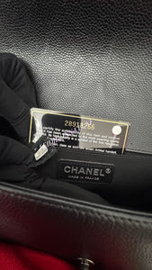 Chanel Leboy Old Medium Black Caviar / Grained Calfskin Leather, Chevron, Ruthenium Hardware