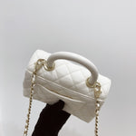 Load image into Gallery viewer, Chanel Coco Handle Mini White Caviar Gold-tone Hardware
