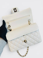 将图片加载到图库查看器，Chanel Timeless Classic Small - Ivory Caviar Gold-tone Hardware
