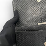 Load image into Gallery viewer, Chanel Python Crystal Beaded Minaudière Evening Clutch
