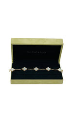 Load image into Gallery viewer, Van Cleef and Arpels Vintage Alhambra Bracelet, 5 Motifs, 18K Yellow Gold, Mother of Pearl
