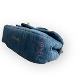 Load image into Gallery viewer, Chanel Classic Mini Rectangle 22P Blue Denim Mood, Gold-tone Hardware
