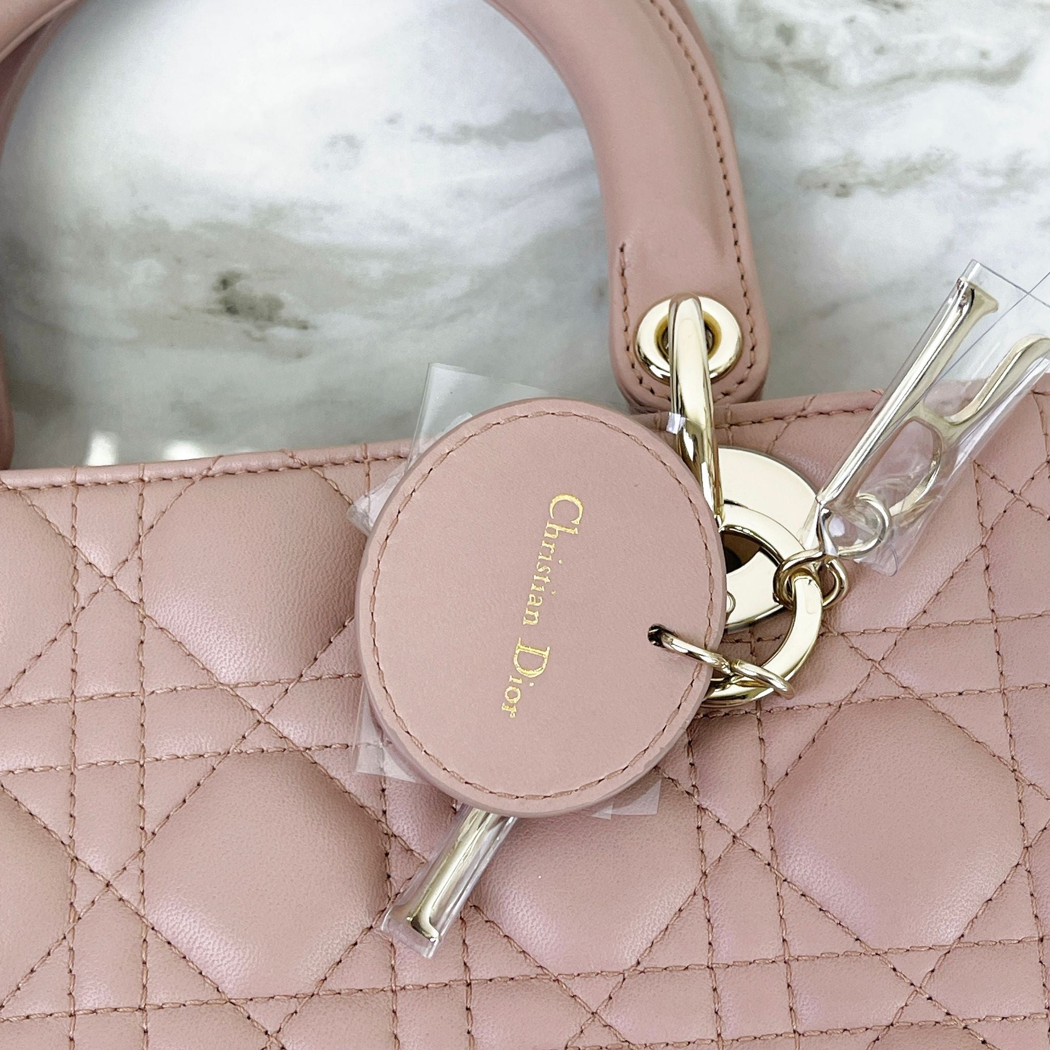 Christian Dior Lady Dior Medium French Pink Gold-tone Hardware