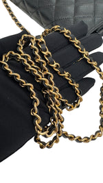 将图片加载到图库查看器，Chanel Classic Wallet on Chain Black Caviar Gold-tone Hardware
