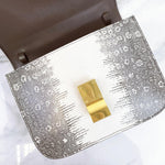 Charger l&#39;image dans la galerie, Celine Box Classique in White Lizard Leather and Gold-tone Hardware
