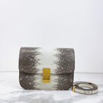 Charger l&#39;image dans la galerie, Celine Box Classique in White Lizard Leather and Gold-tone Hardware
