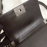 Load image into Gallery viewer, Chanel Leboy Small Black Calfskin Ruthenium Hardware
