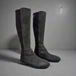 将图片加载到图库查看器，Stuart Weitzman 50/50 Greer City Knee-high Suede Boots Size 37.5

