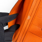 Charger l&#39;image dans la galerie, Hermes H Bearn Wallet Orange Chevre Mysore Palladium Hardware
