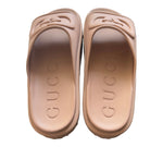 Load image into Gallery viewer, Gucci Mens Interlocking G Platform Slides Sandals 12 Vintage Camel
