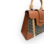 Charger l&#39;image dans la galerie, Goyard Saigon PM Tan/Black Gold-Tone Hardware
