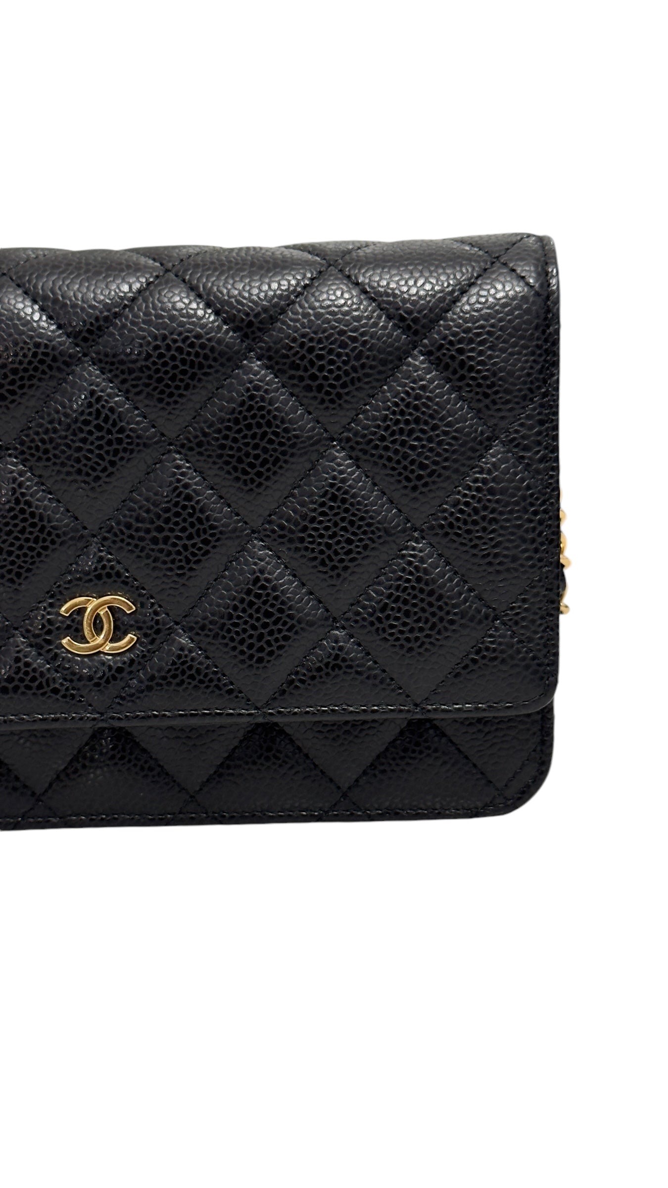 Chanel Classic Wallet on Chain Black Caviar Gold-tone Hardware