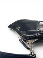 Load image into Gallery viewer, Prada Tessuto Leather and Nylon Baguette - Black, Silver-tone Hardware
