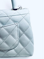 将图片加载到图库查看器，Chanel Coco Handle Mini 21K Blue Caviar Gold-tone Hardware
